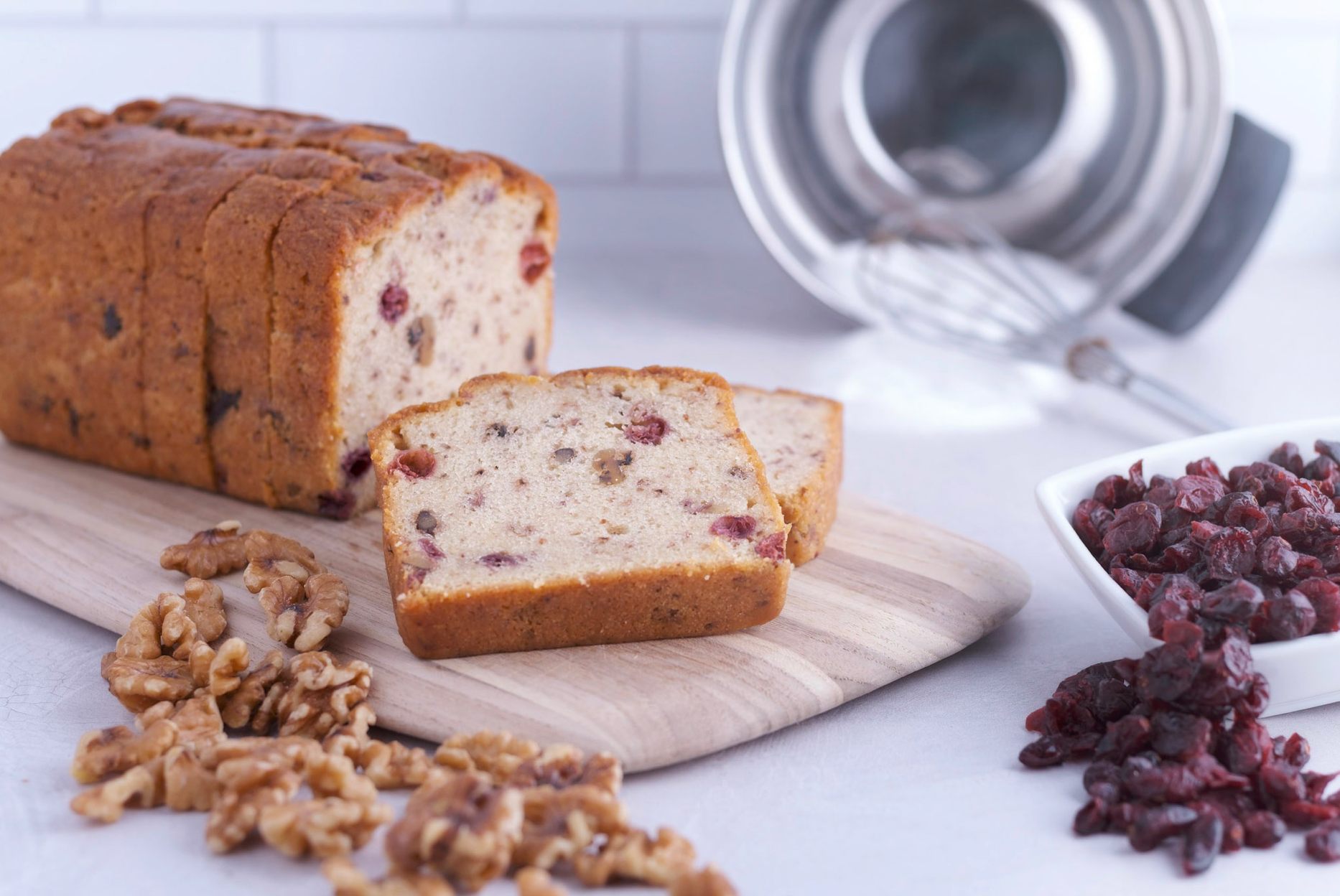 Cranberry Walnut Cake (2 Pounds, 8 large slices)