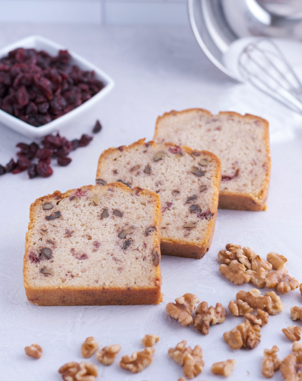 Cranberry Walnut Cake (2 Pounds, 8 large slices)