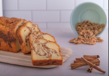 Cinnamon Walnut Swirl Pound Cake